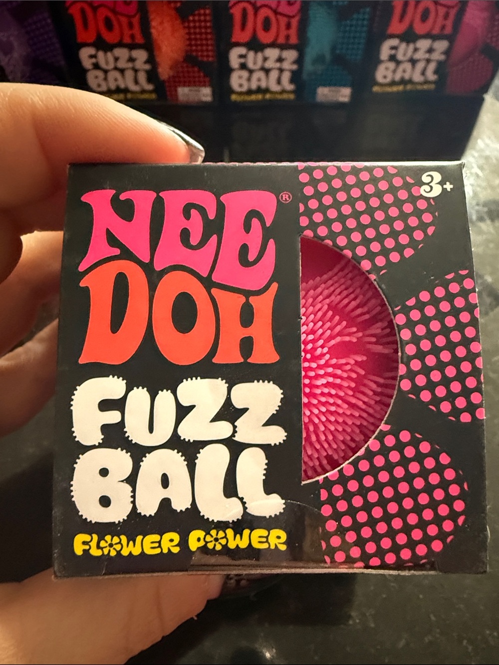 NEE DOH Fuzz Ball flower power - Pink